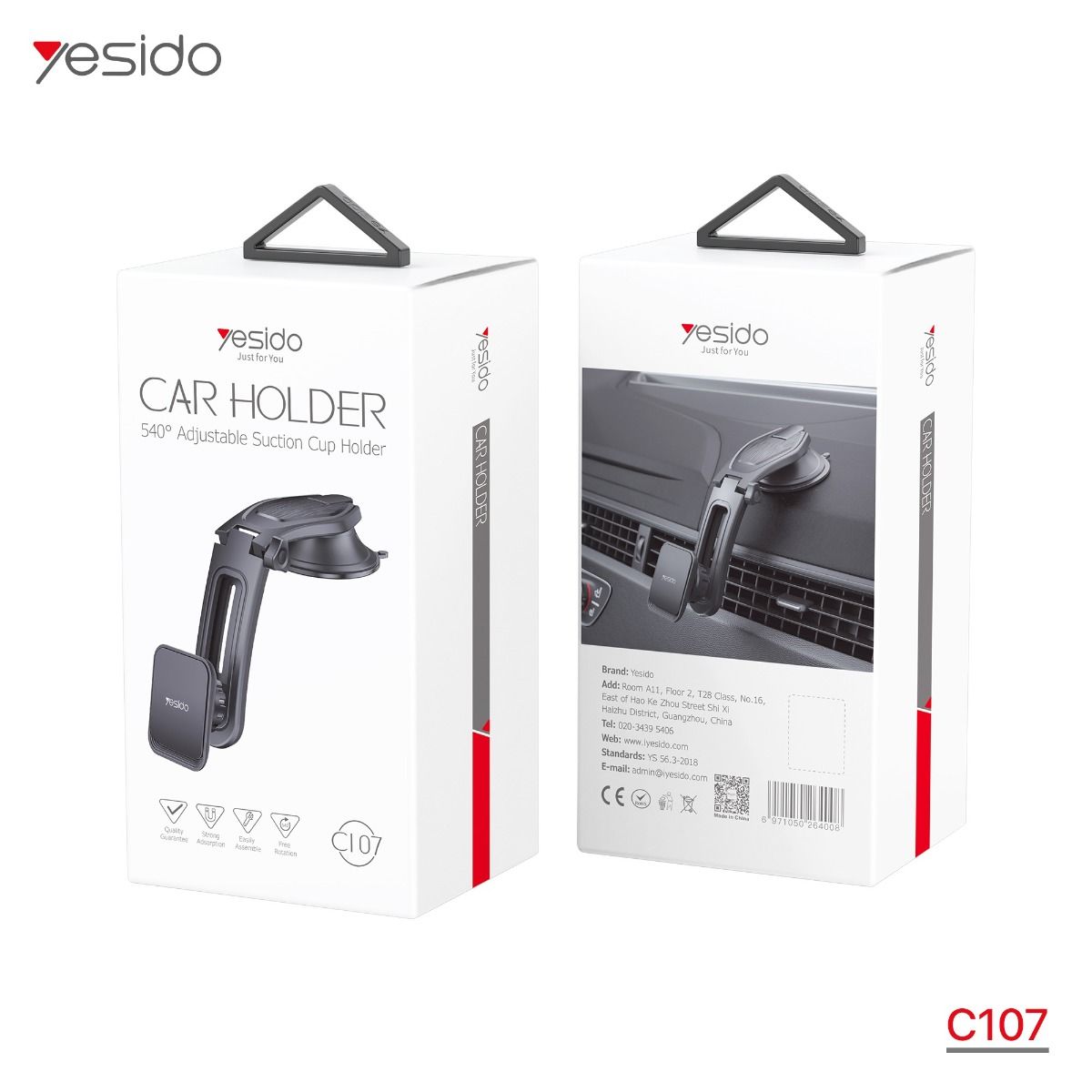 حمالة الهاتف YESIDO C107 المغناطيسية