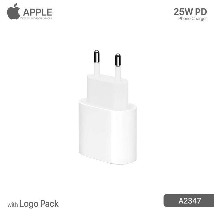 شاحن آيفون 25W PD مبكت مع لوجو