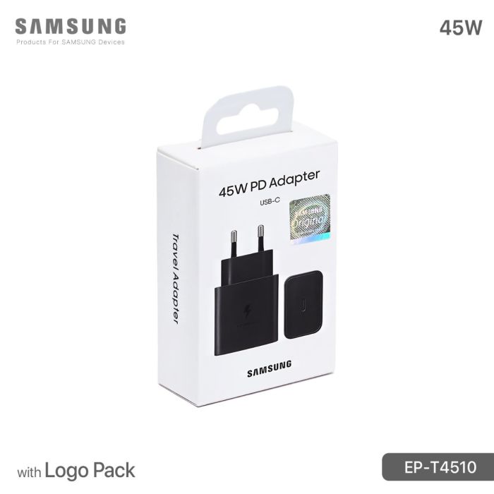 شاحن سامسونج T4510 45W PD مبكت مع لوجو
