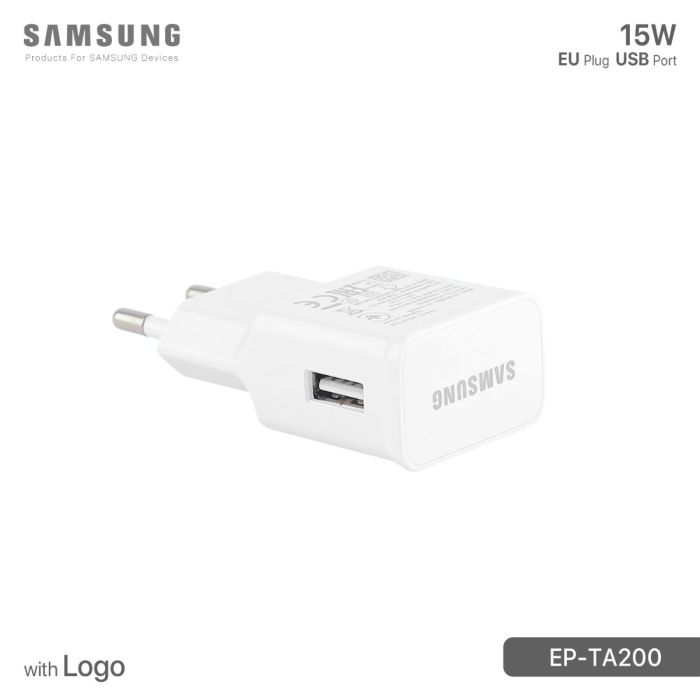 شاحن سامسونج TA200 15W سريع الشحن مع لوجو