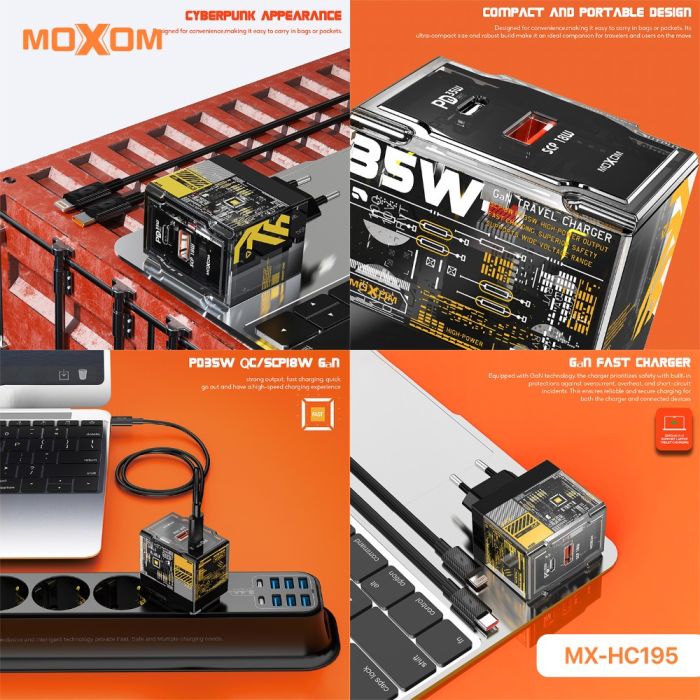 شاحن موكسوم MX-HC195 35W PD