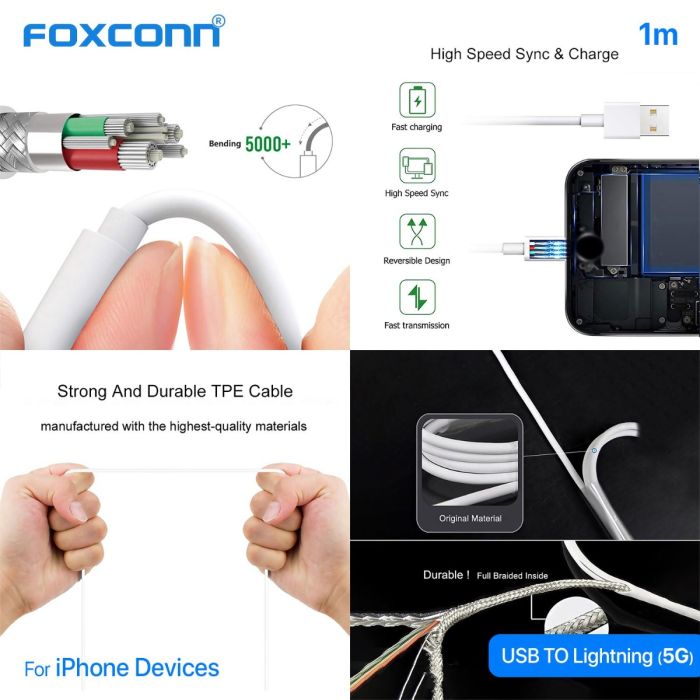 كيبل FOXCONN 5G لأجهزة الآيفون