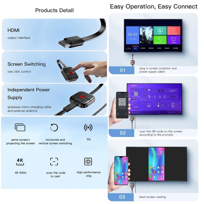 كيبل YESIDO TV10 4K HDMI