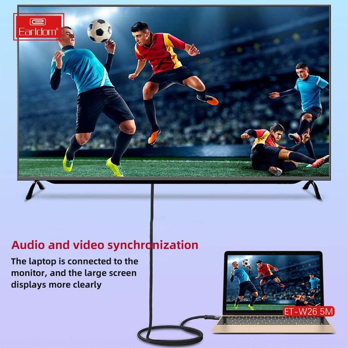 كيبل Earldom 4K HDMI   (5 m)