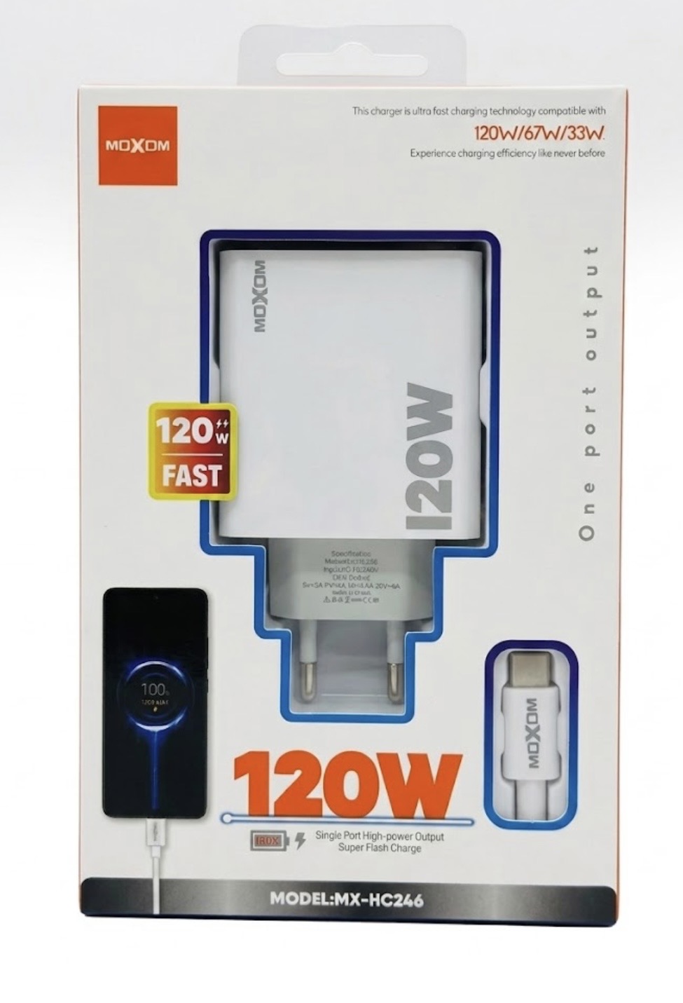 شاحن MOXOM 120W