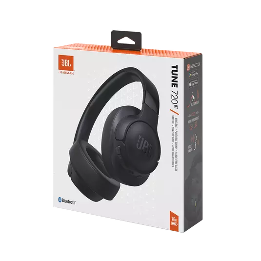 سماعة الرأس اللاسلكية JBL Tune 720BT باللون الأسود. الاصلية