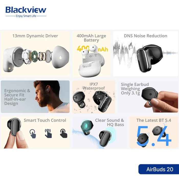 سماعة أذن Blackview AirBuds 20 بلوتوث