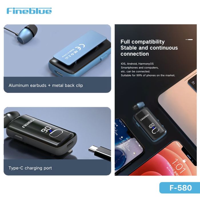 سماعة أذن FineBlue F580 بلوتوث..
