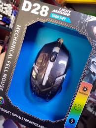 ماوس ضوئي (Optical Mouse) يتميز بإضاءة ملونة