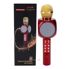 ميكروفون وسماعة كاريوكي لاسلكية من طراز Wster WS-1816.