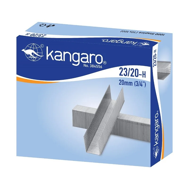 عبارة عن علبة دبابيس مكتبية من نوع Kangaro، وتحديداً موديل 26/6-3M