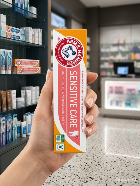 معجون أسنان "Arm & Hammer Sensitive Care" للعناية بالأسنان الحساسة