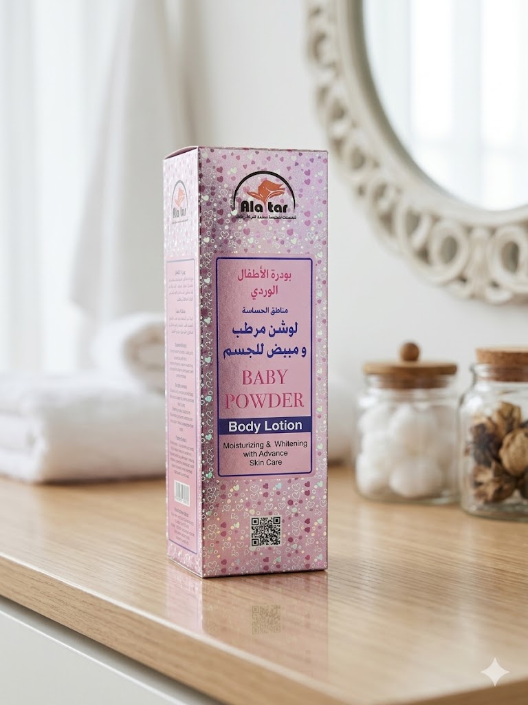 لوشن الجسم المرطب والمبيض "بودرة الأطفال" من شركة آلا تار (Alatar)