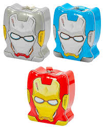 حصالة نقود معدنية على شكل قناع الرجل الحديدي (Iron Man)
