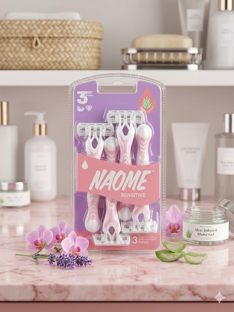 شفرات حلاقة نسائية للاستعمال مرة واحدة Naome Sensitive