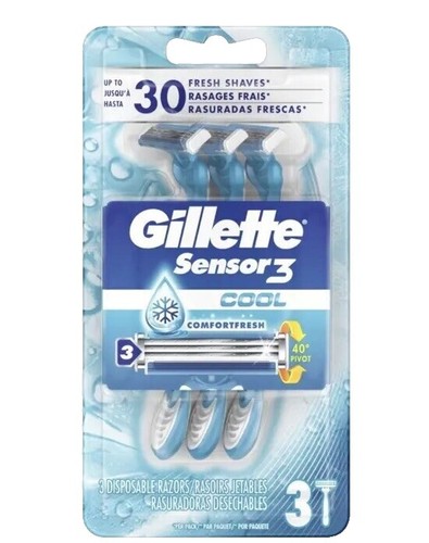 شفرات الحلاقة جيليت سنسور 3 كول (Gillette Sensor3 Cool)