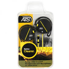 سماعات الأذن السلكية هذه هي طراز ATS Xclear i02 Comfort المزودة بميكروفون،