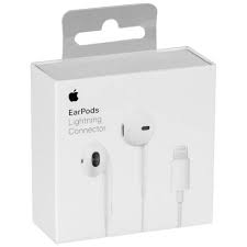 سماعات Apple EarPods الأصلية مع موصل Lightning باللون الأبيض