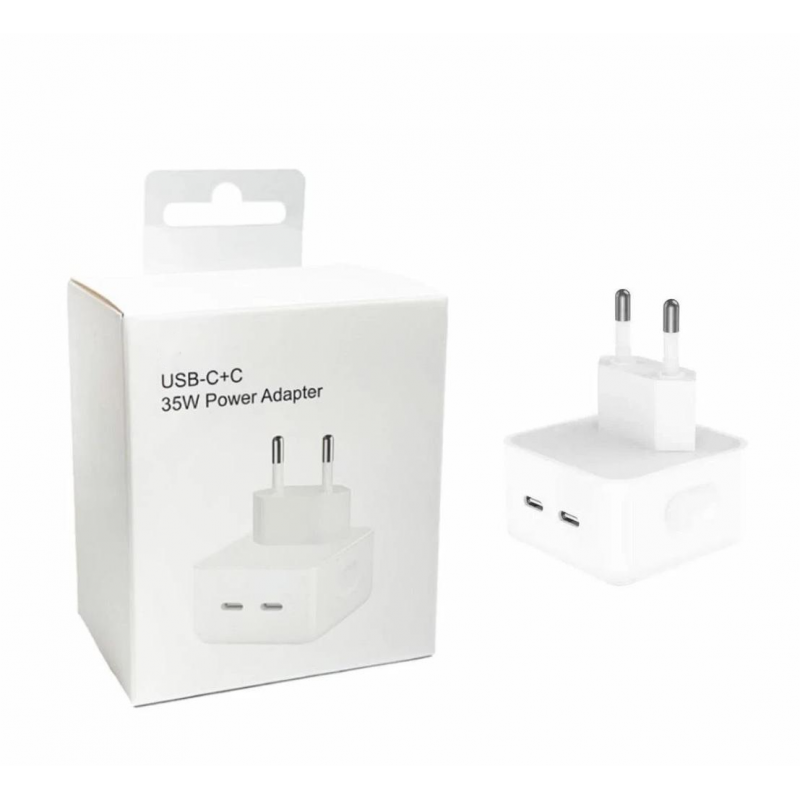 شاحن أبل 35 واط ثنائي المنافذ USB-C.