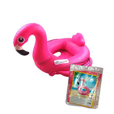 عوامة سباحة للأطفال على شكل طائر الفلامينجو الوردي من العلامة التجارية "San Li Toys