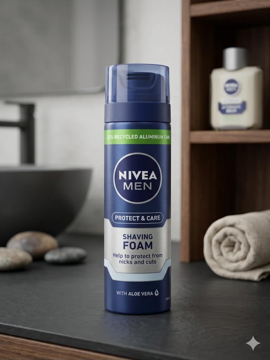 رغوة الحلاقة نيفيا للرجال Protect & Care بحجم 200 مل