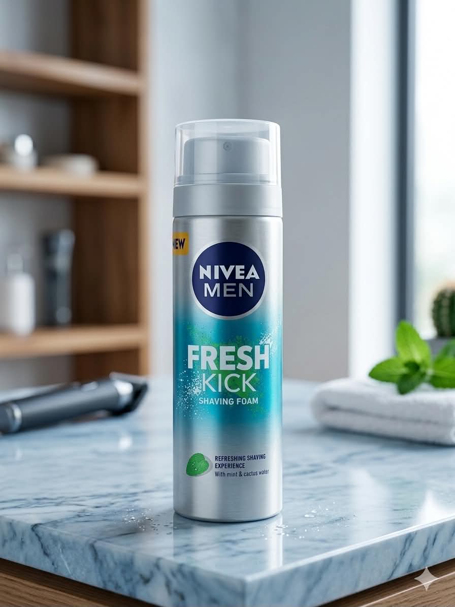رغوة حلاقة Nivea Men Fresh Kick بحجم 200 مل