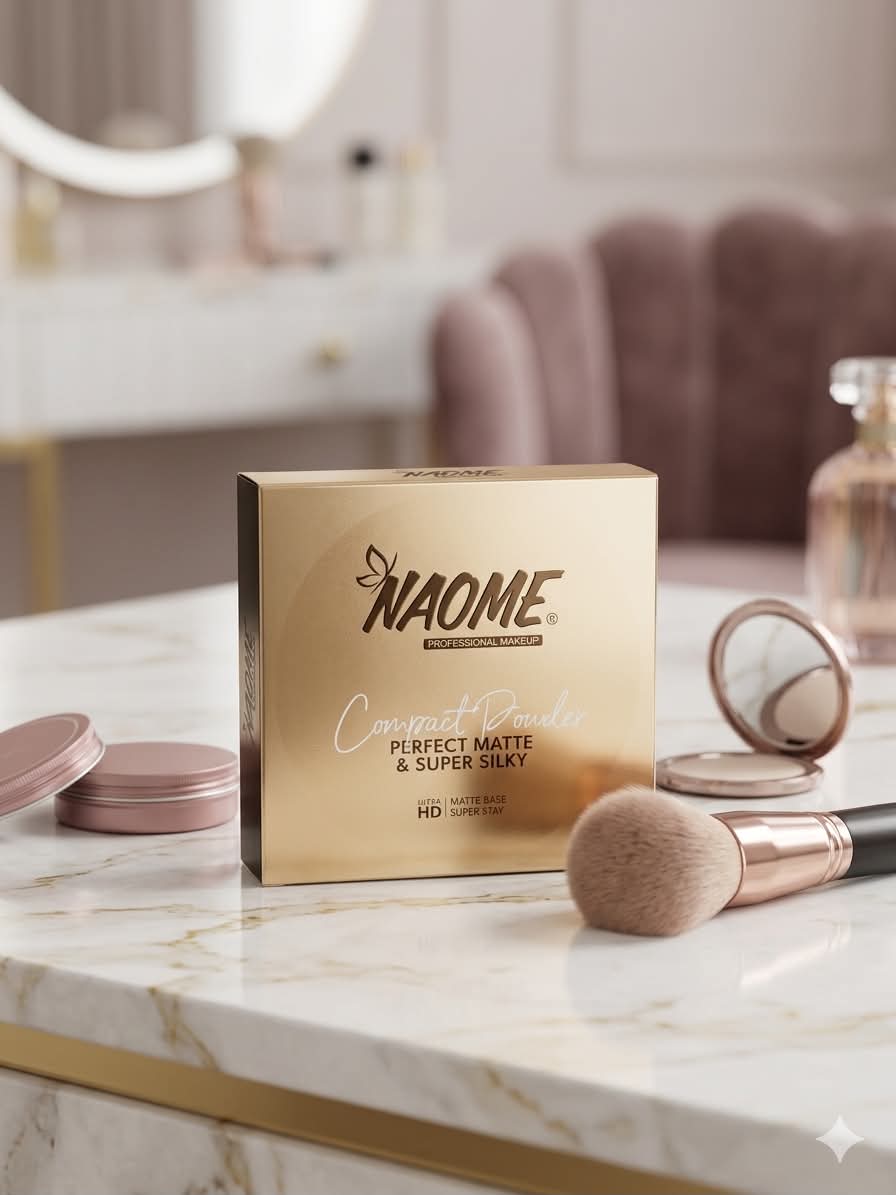 بودرة مضغوطة (Naome) بلمسة مطفية نهائية