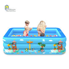 مسبح أطفال قابل للنفخ مقاس 130 × 85 × 50 سم.