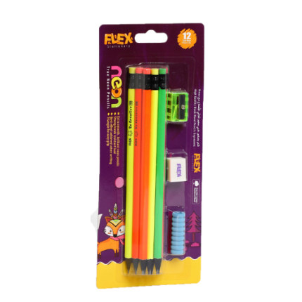 مجموعة أقلام رصاص FLEX Neon