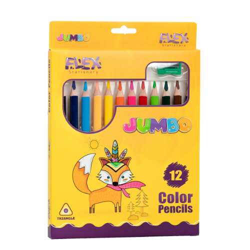 مجموعة ألوان خشبية من نوع "جُمبو" (Jumbo) من العلامة التجارية FLEX،