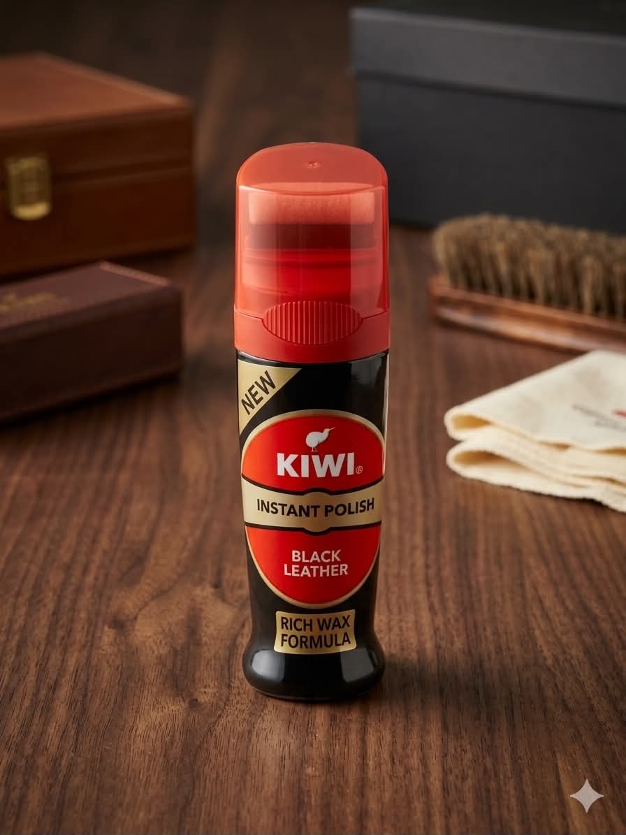ملمع الأحذية السائل كيوي (Kiwi) الفوري باللون الأسود