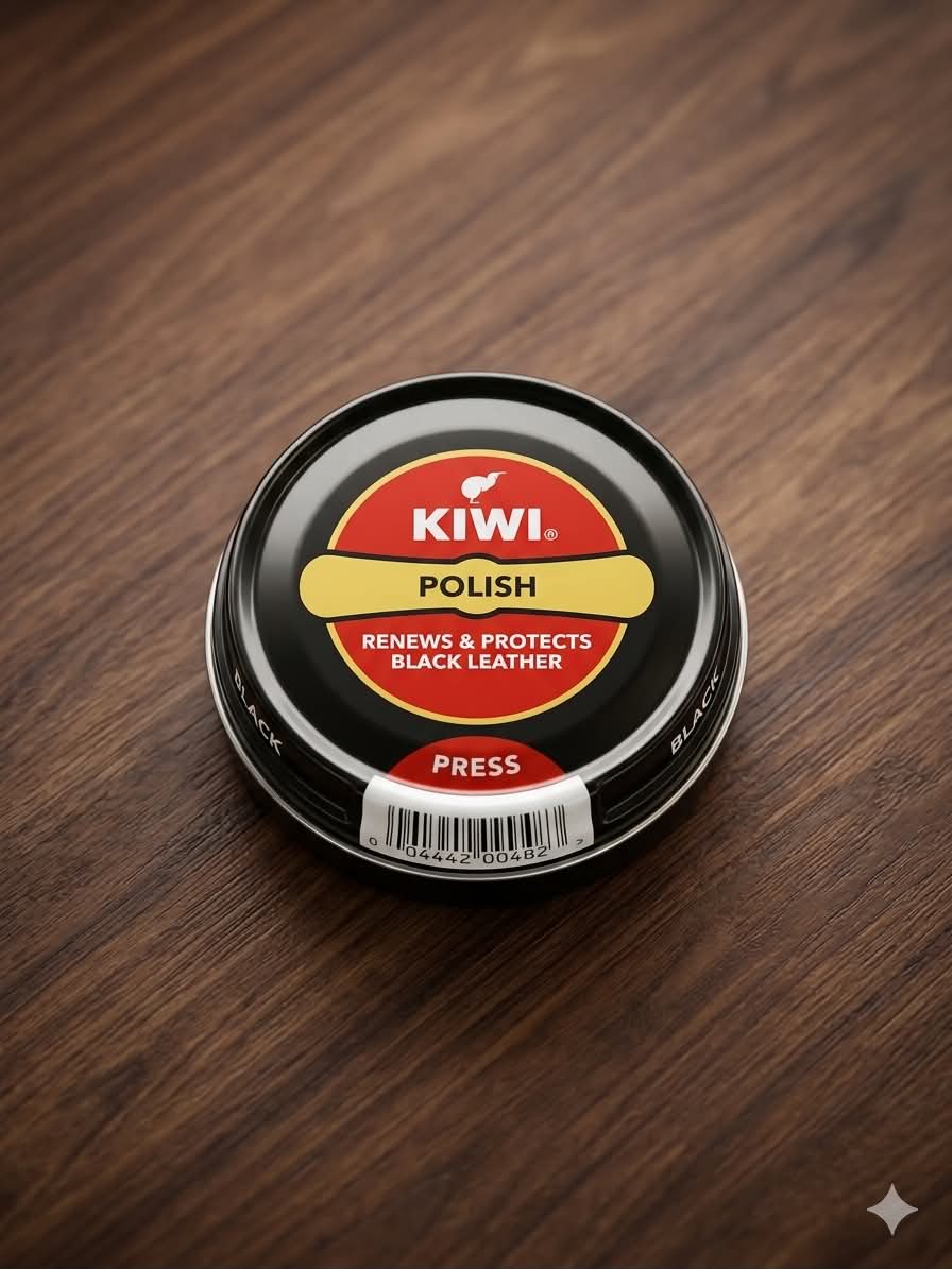 علبة تلميع أحذية KIWI باللون الأسود