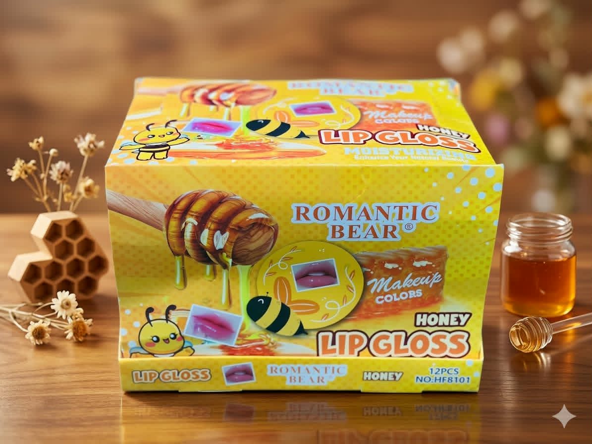 ملمع الشفاه "Romantic Bear" بنكهة العسل،