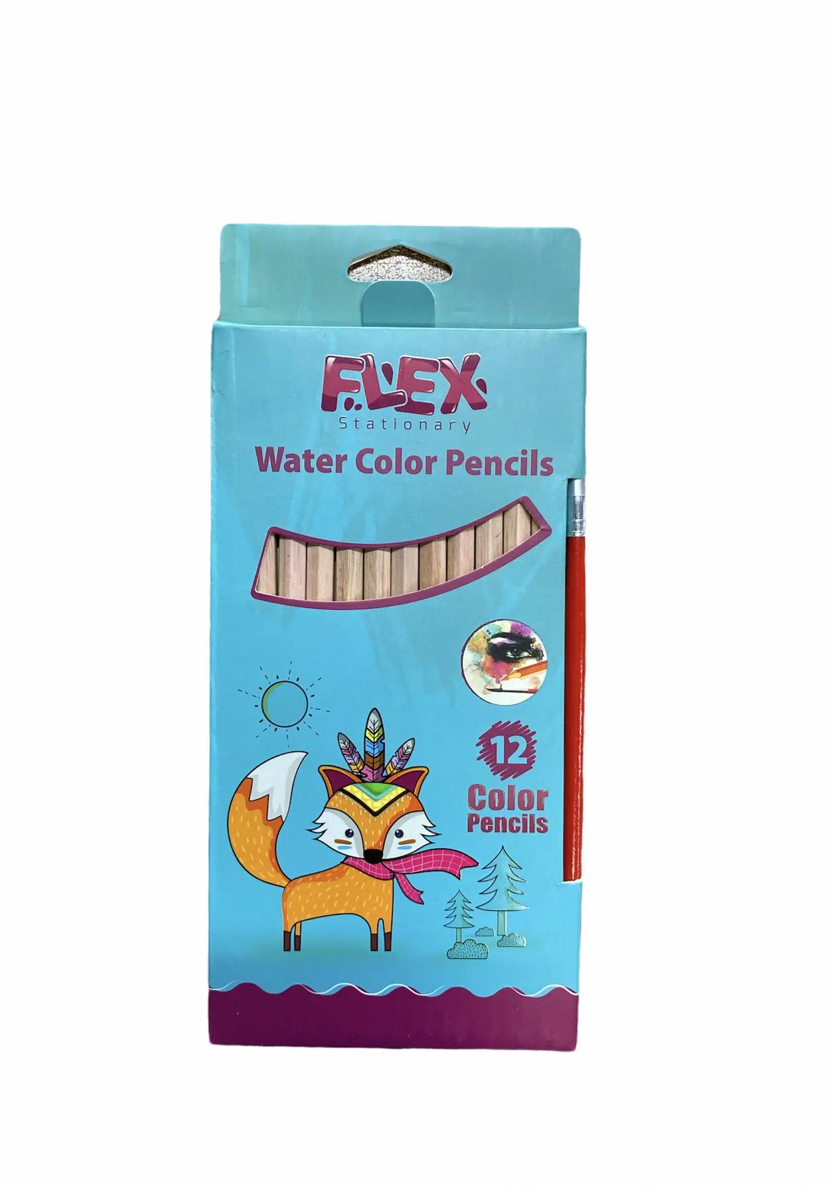 أقلام ألوان مائية خشبية من ماركة FLEX Stationery،