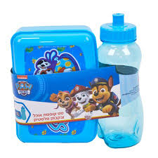 طقمً "باو باترول" (Paw Patrol).يتكون من صندوق طعام وزجاجة ماء بلاستيكيه.