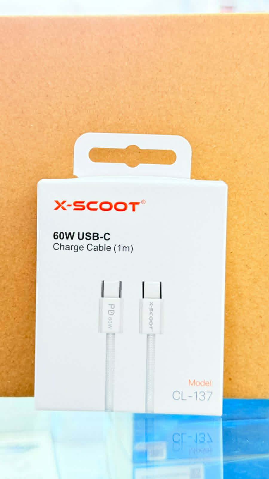 كابل شحن ونقل بيانات من نوع X-Scoot. نوع typce-typce .