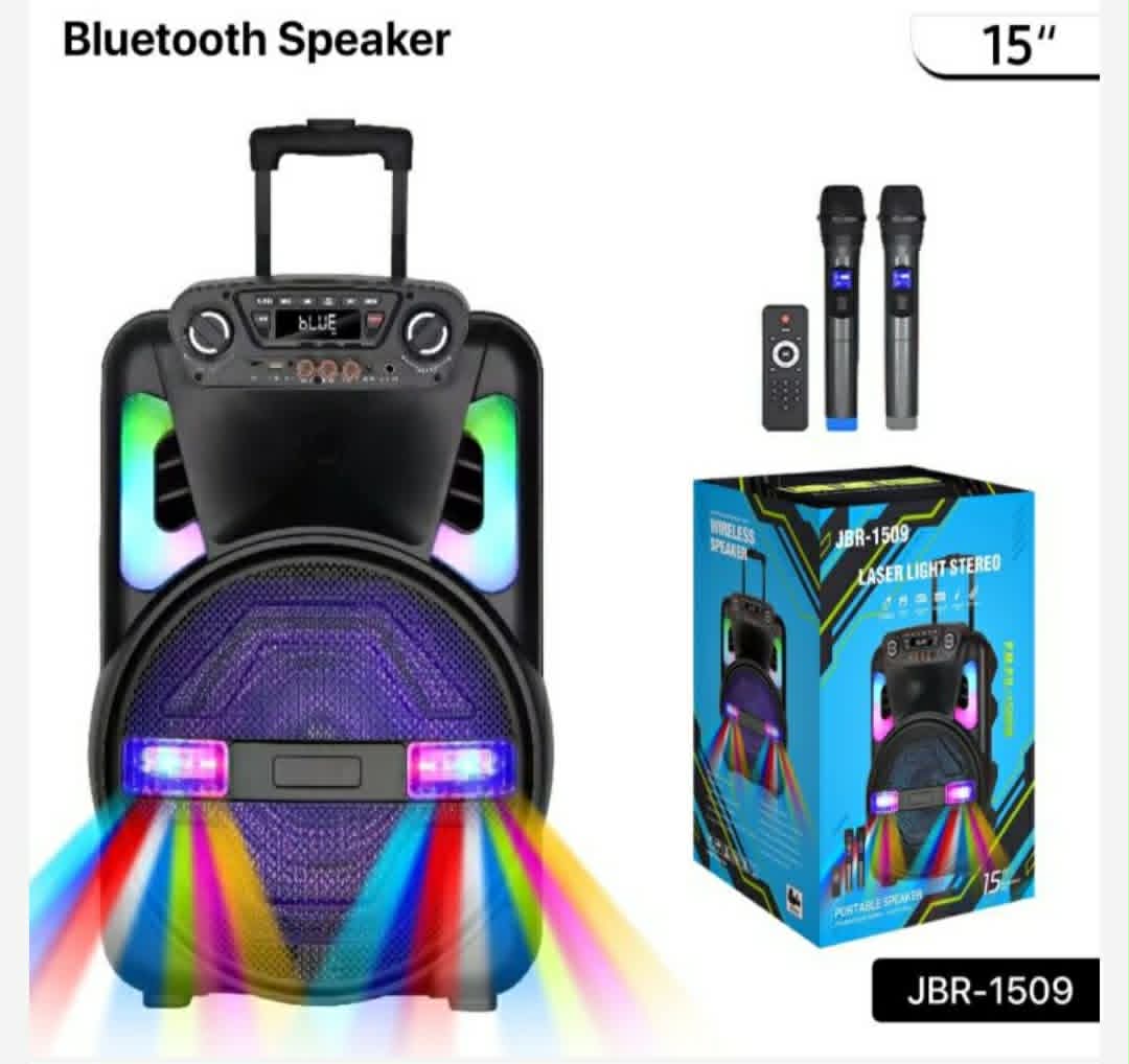 سبيكر بلوتوث محمول وعجلة سحب (Trolley Speaker) من طراز JBR-1509