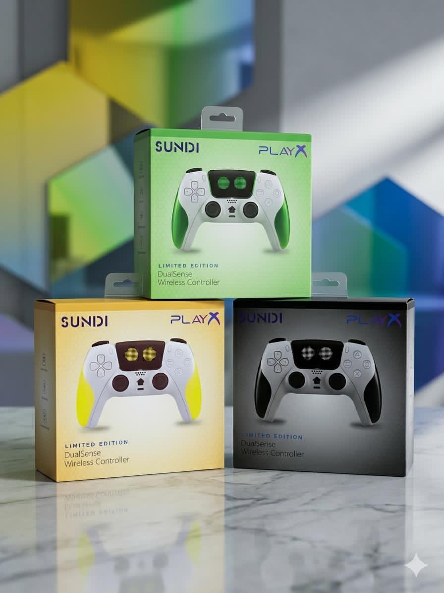 ذراع التحكم اللاسلكي Sundi Play X/لتشغيل أجهزة بلايستيشن 4 (PS4 / Slim / Pro)