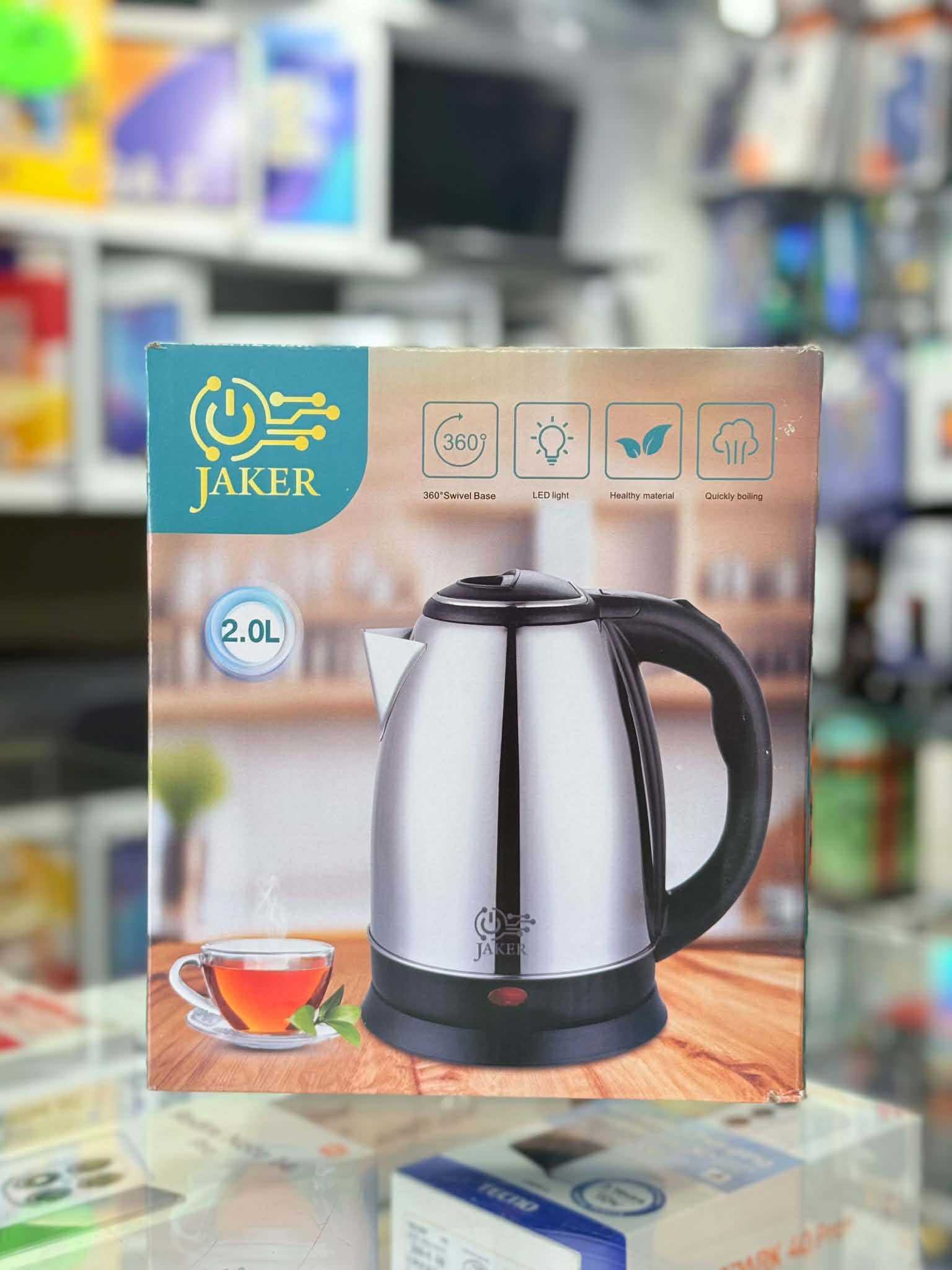 سخان ماء كهربائية من ماركة جاكر (JAKER) بسعة 2.0 لتر