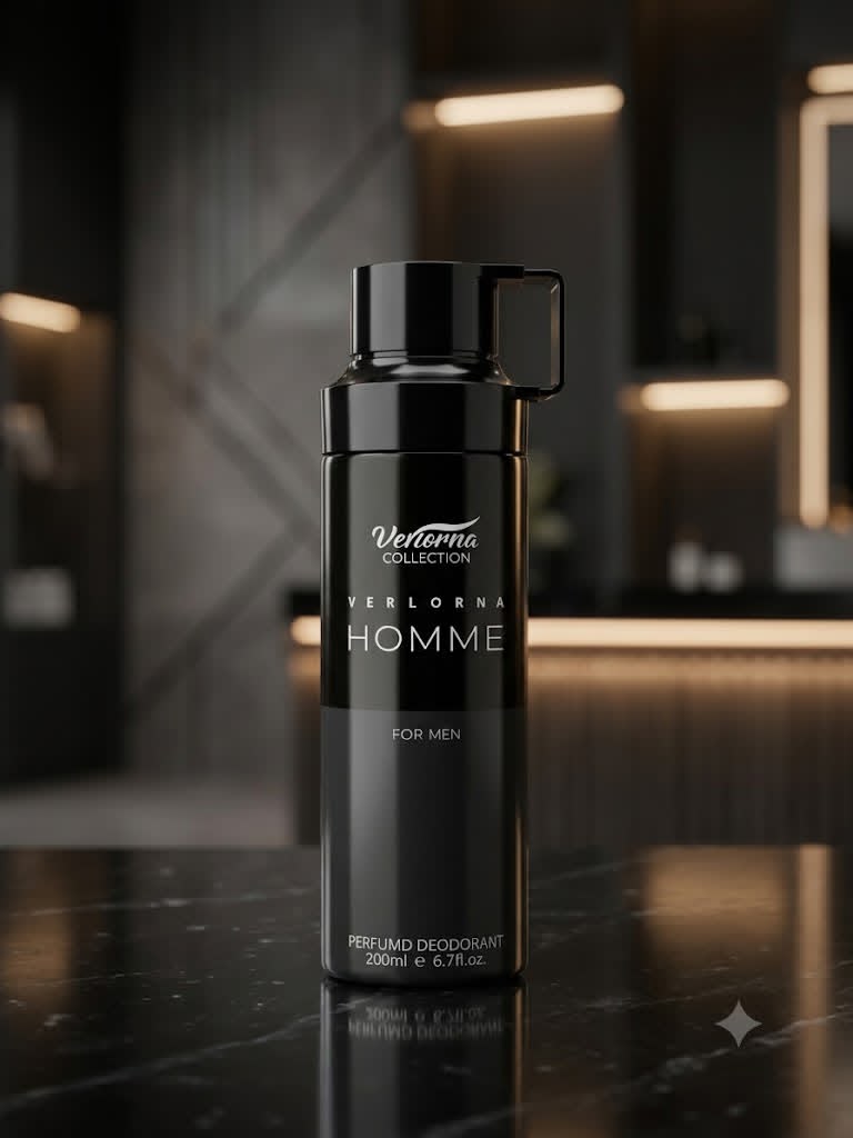 بخاخ مزيل عرق معطر (Perfumed Deodorant Spray) للرجال يحمل اسم Verlorna Homme من مجموعة Venorna Collection