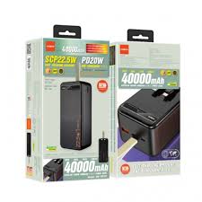 شاحن سفري (Power Bank) من شركة MOXOM موديل MX-PB157 وبسعة ضخمة تصل إلى 40,000 مللي أمبير.